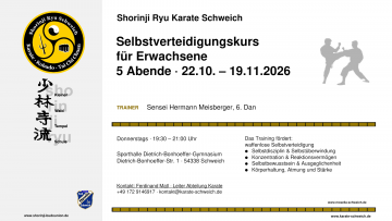Karate-Selbstverteidigungskurs für Erwachsene