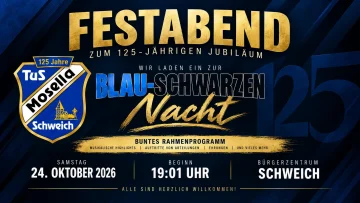 125 Jahre TuS Mosella Schweich – Blau-Schwarze Nacht am 24. Oktober 2026